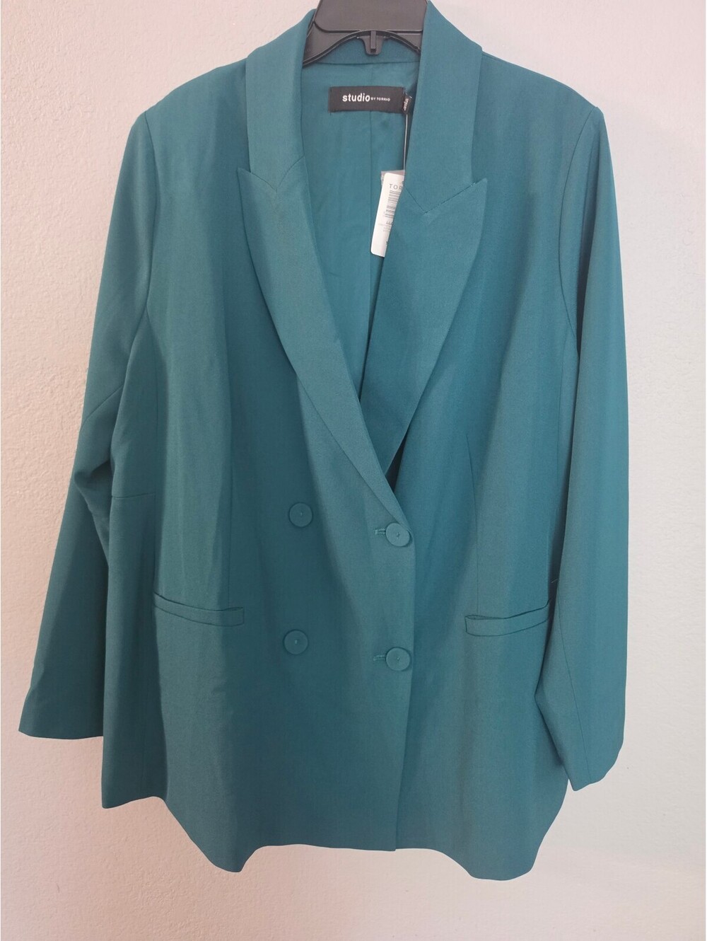 Studio by Torrid Botanical Green Double Breasted Blazer 1X 14-16